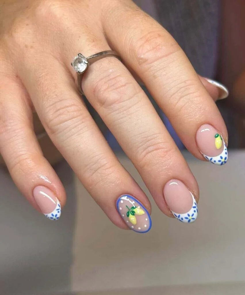 Floral French Tips