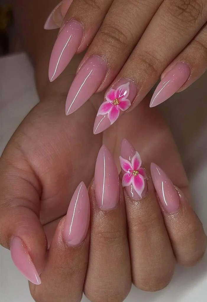 Glossy Pink Florals
