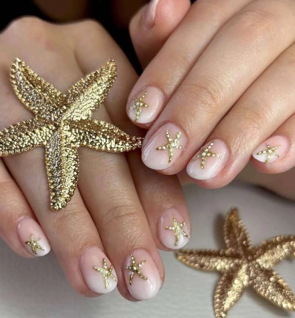 Nude Starfish Nails