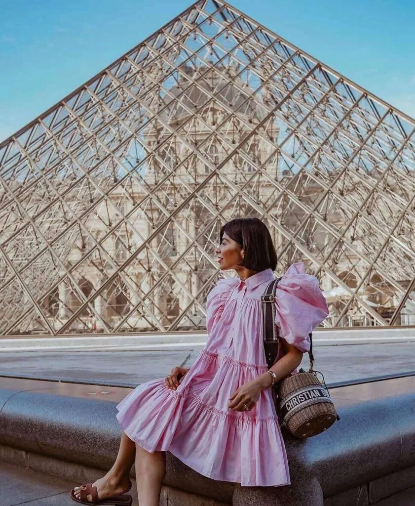 Pink Puff Sleeve Dress