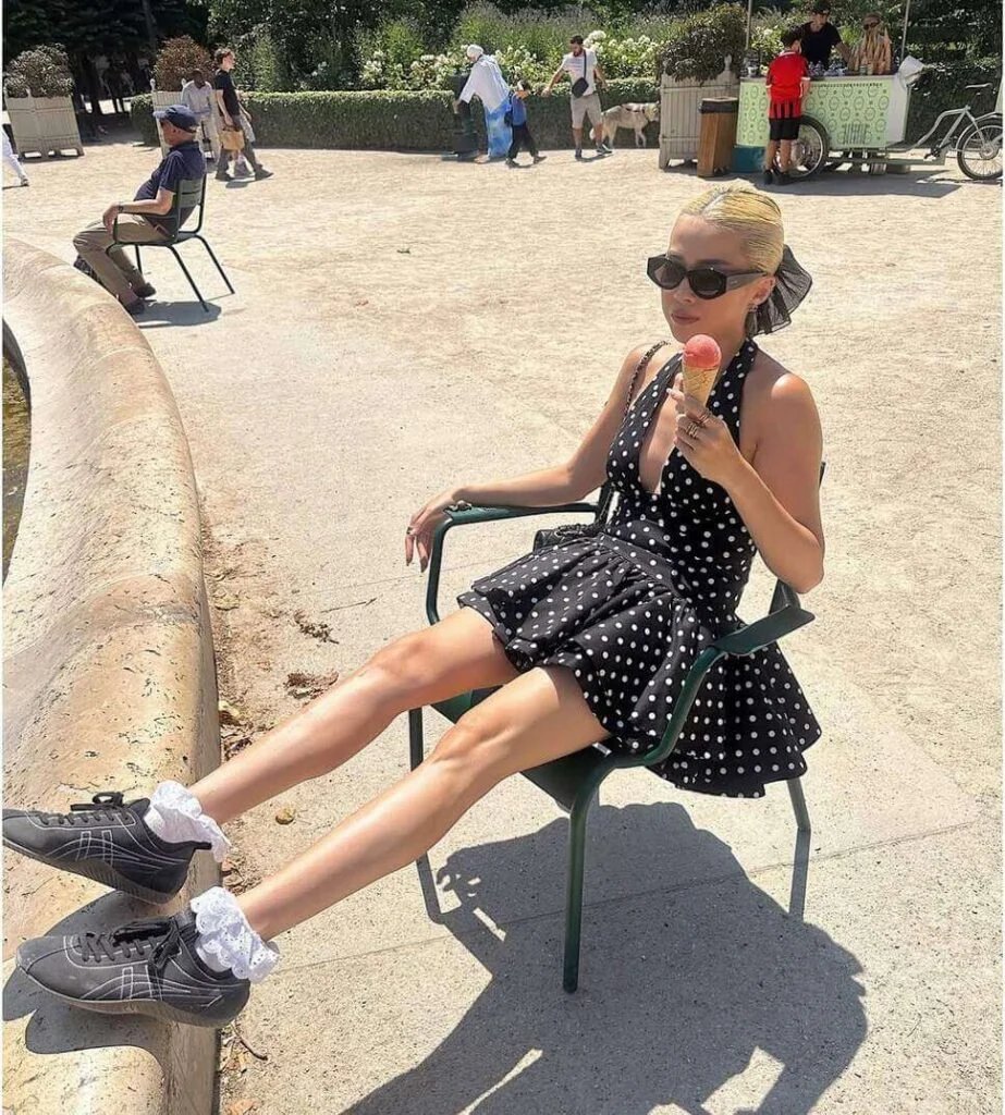 Polka Dot Sneaker Look