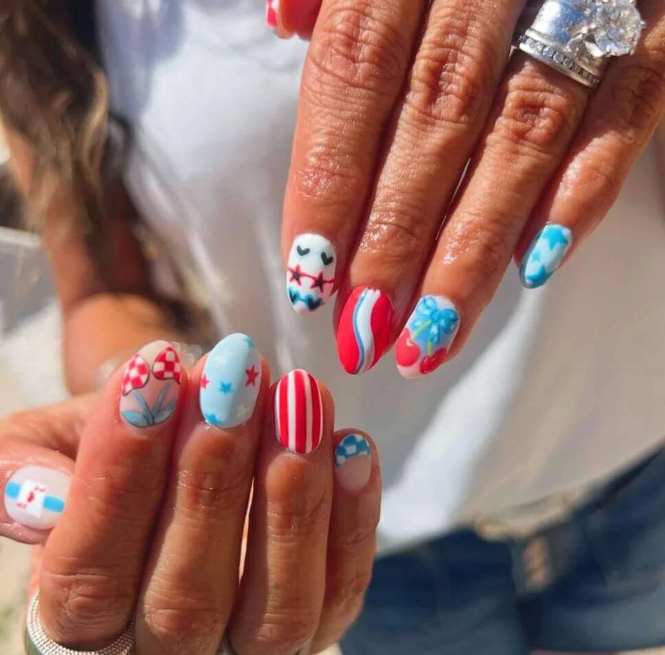 Retro Cherry Nails