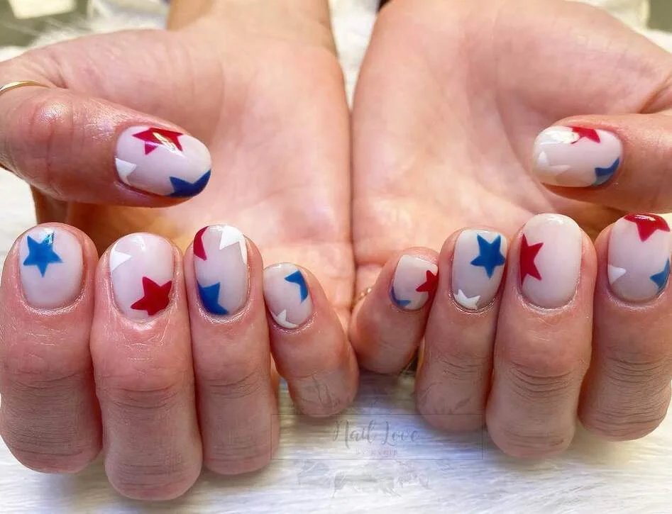 Sheer Star Nails