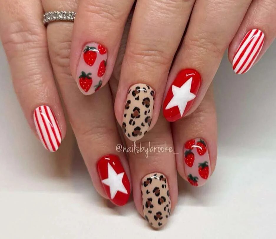 Strawberry Leopard Print