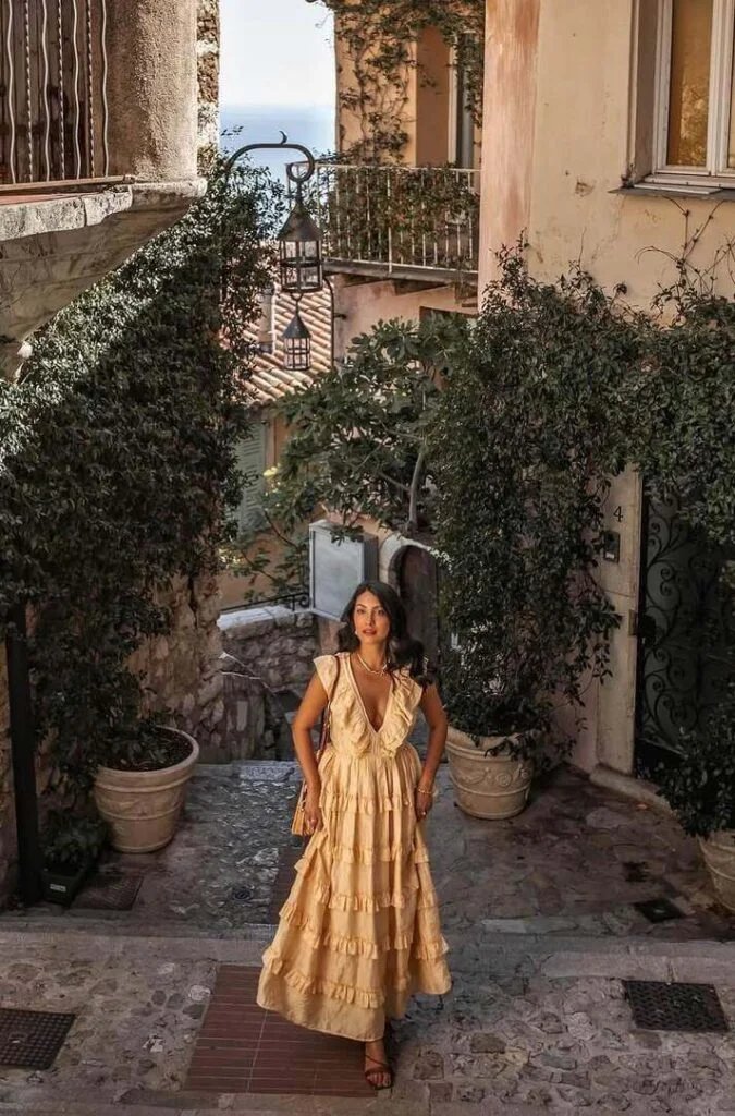 Tiered Neutral Dress