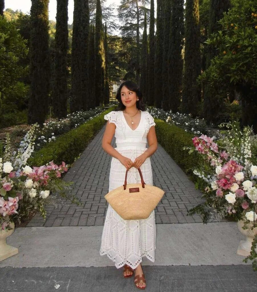 White Eyelet Maxi Dress
