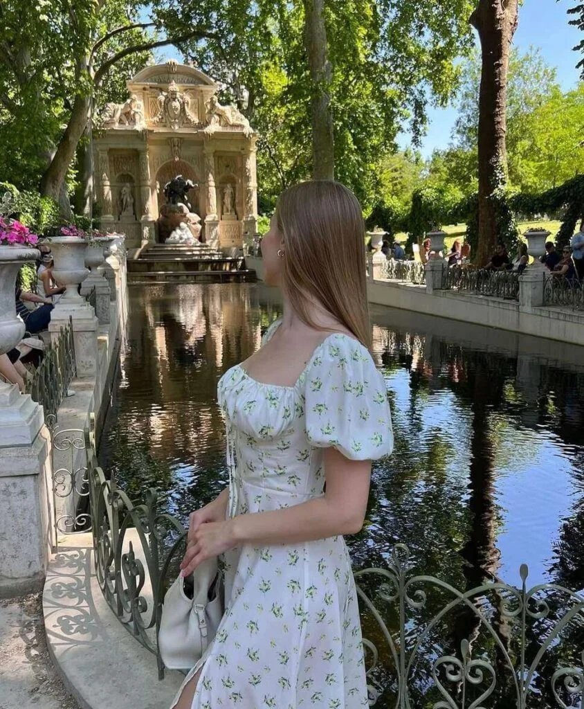 White Floral Midi