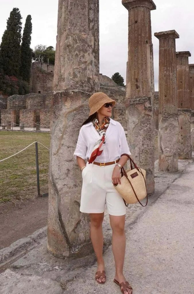 White Shirt Shorts