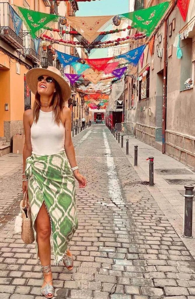 White Tank Wrap Skirt