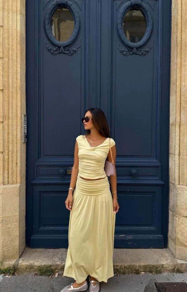 Yellow Skirt Set