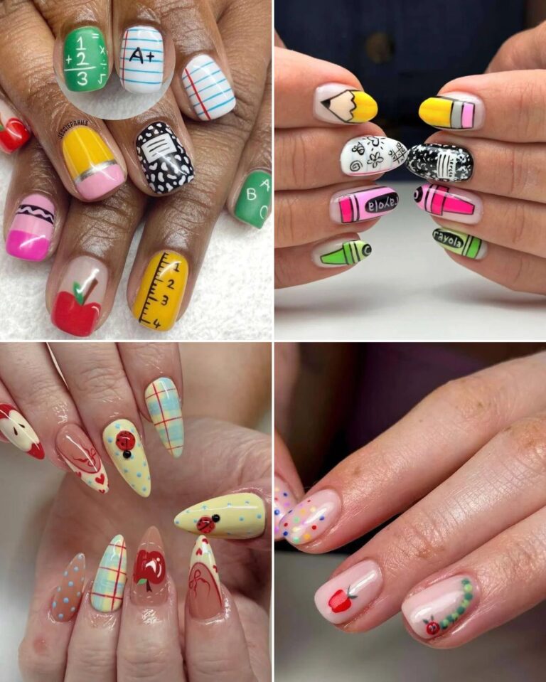 32 Cute Back-to-School Nails for Fun Learning