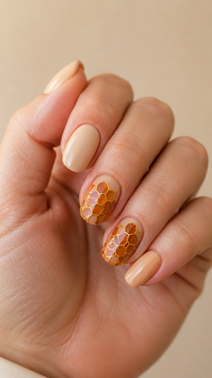 Amber Honeycomb Pattern