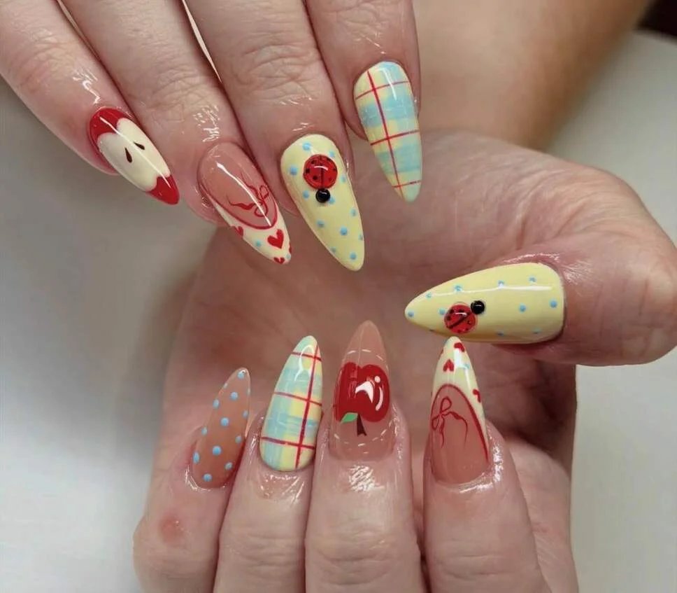 Apple ladybug design