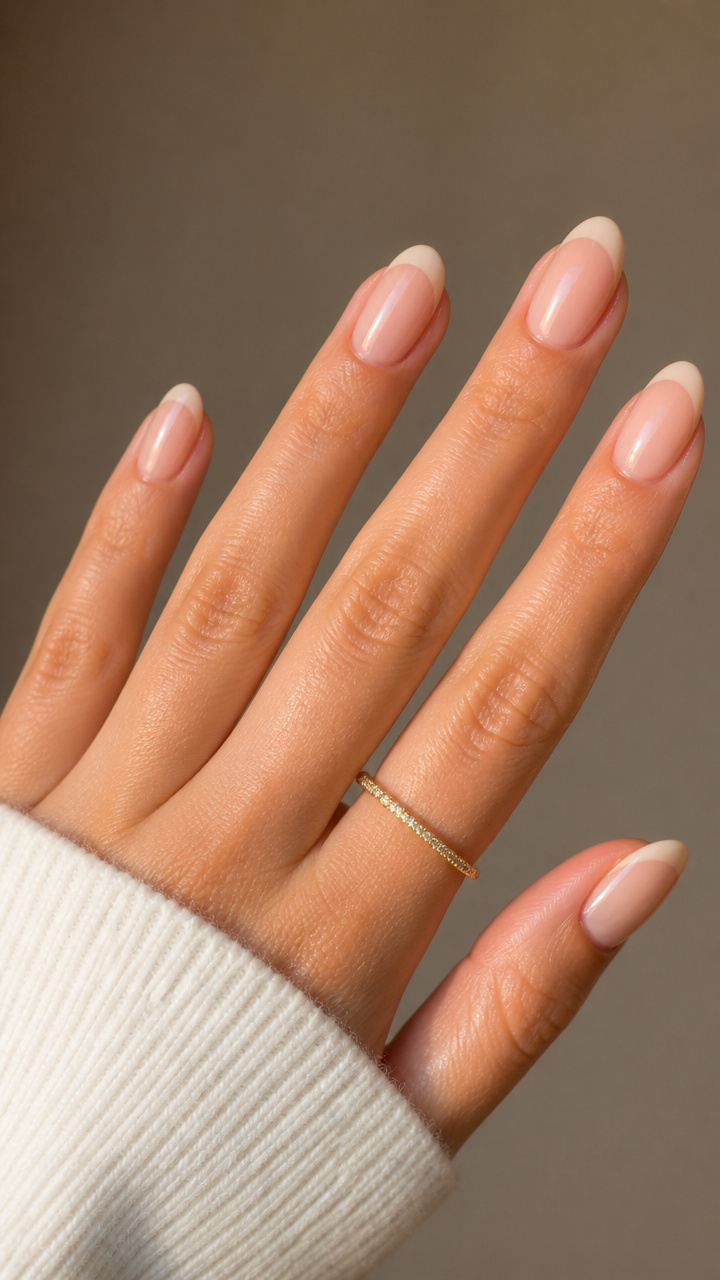 Barely-There Beige French Tips