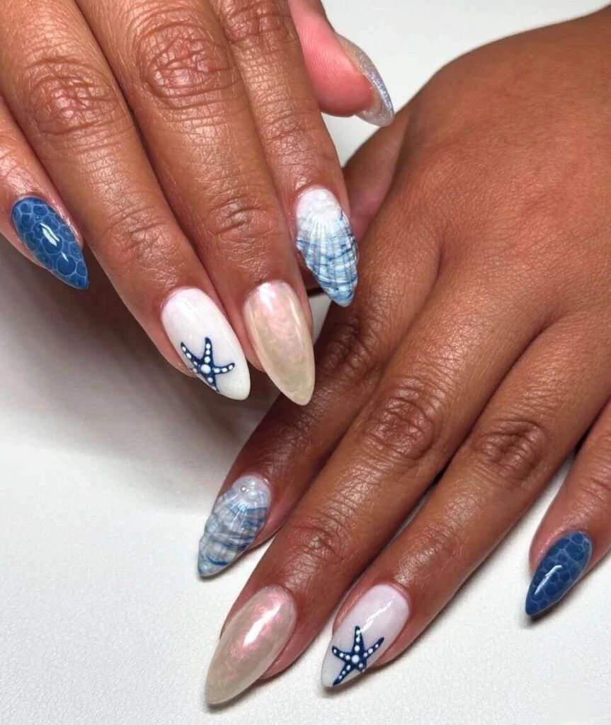 Blue starfish design