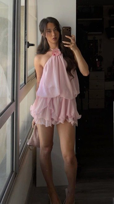 Blush Chiffon Ruffles
