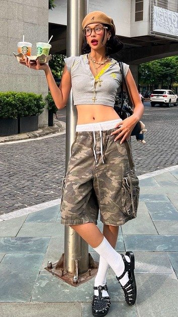 Camo Shorts Look