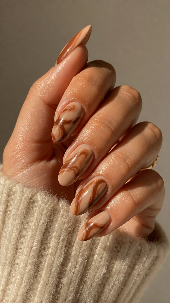 Cinnamon Swirl Marbling