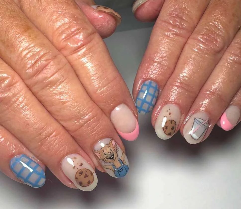 Cookie and milk nails