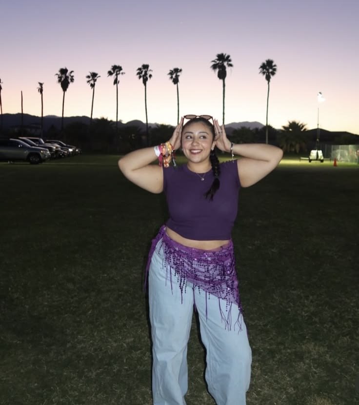 Deep purple sequin top