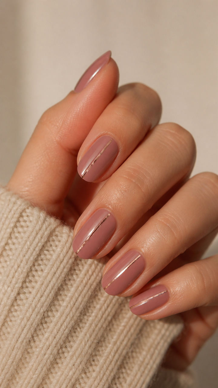 Dusty Rose Minimalist Stripe