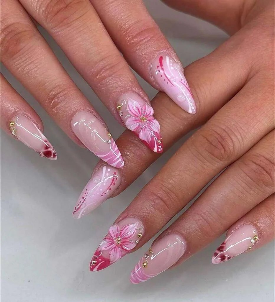 Floral stiletto design
