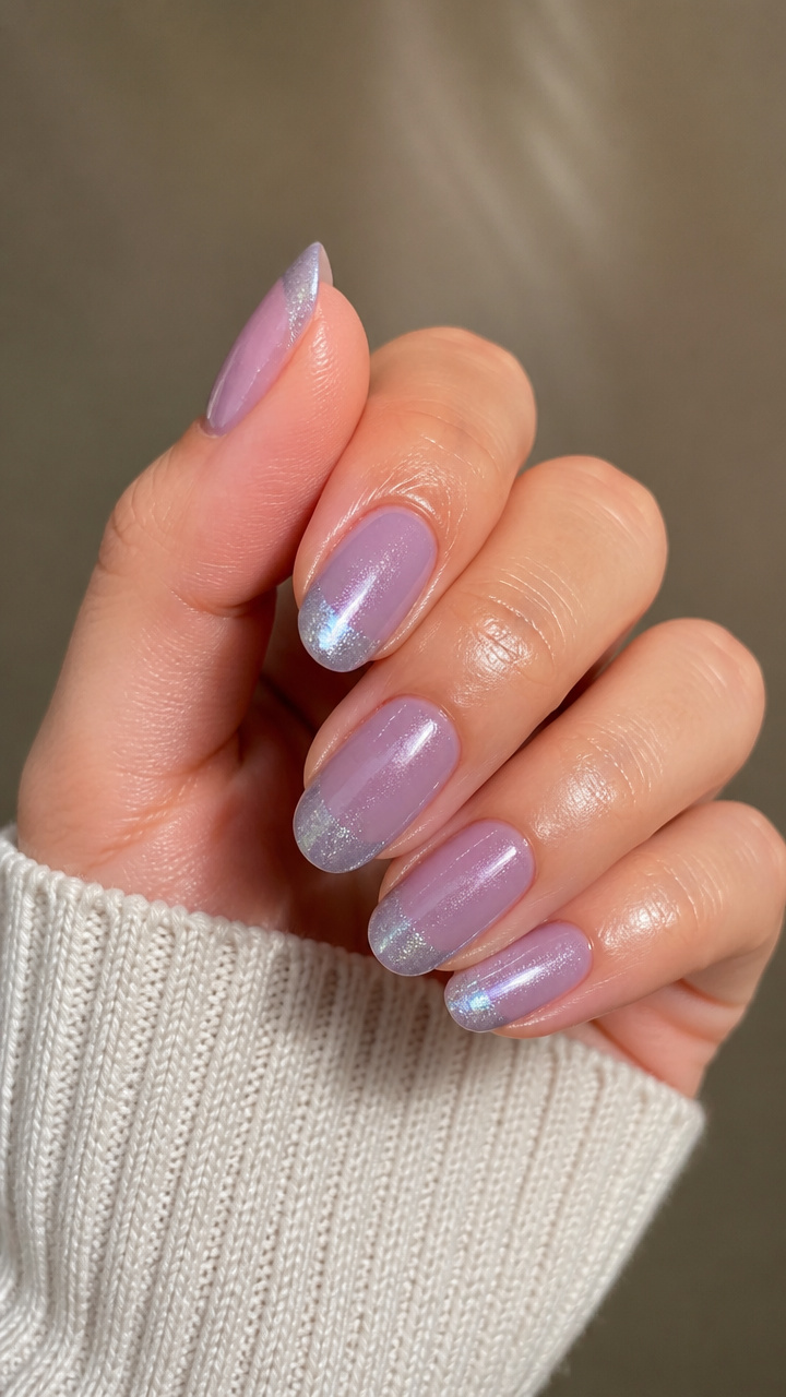 Frosted Grape Chrome Tips