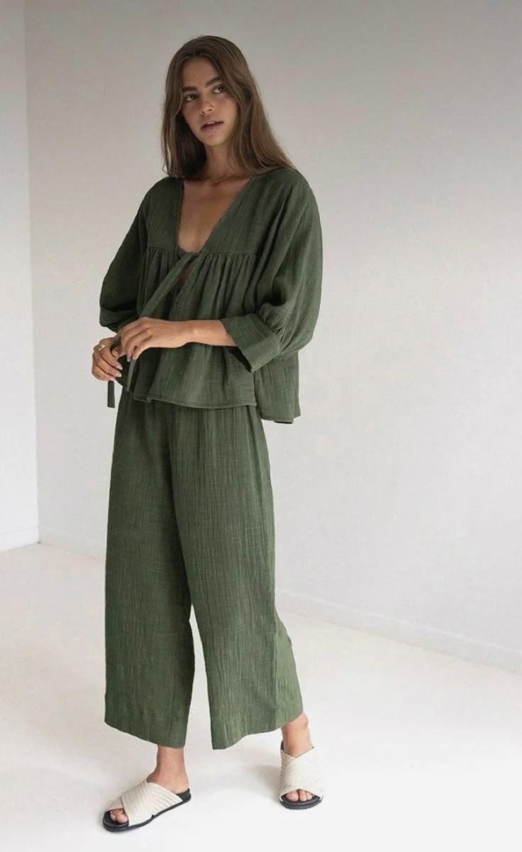 Green Cotton Lounge Set