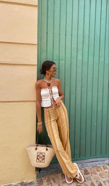 Honey Stripe Linen Pants
