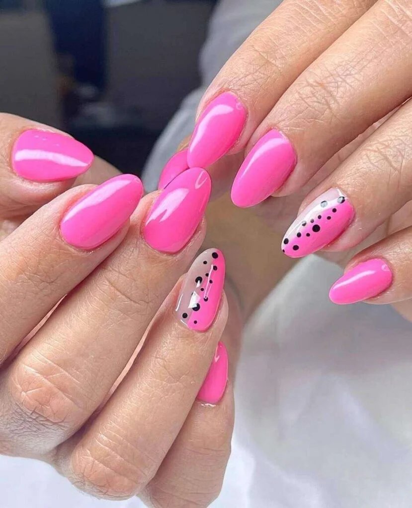 Hot Pink with Dot Accents