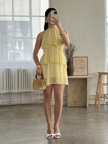 Layered Chiffon Mini