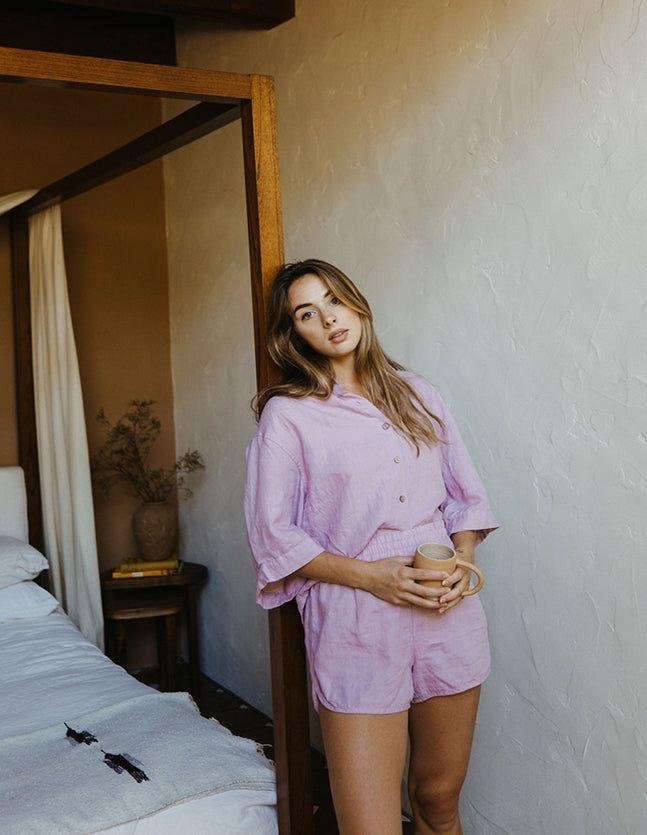 Lilac Linen Set