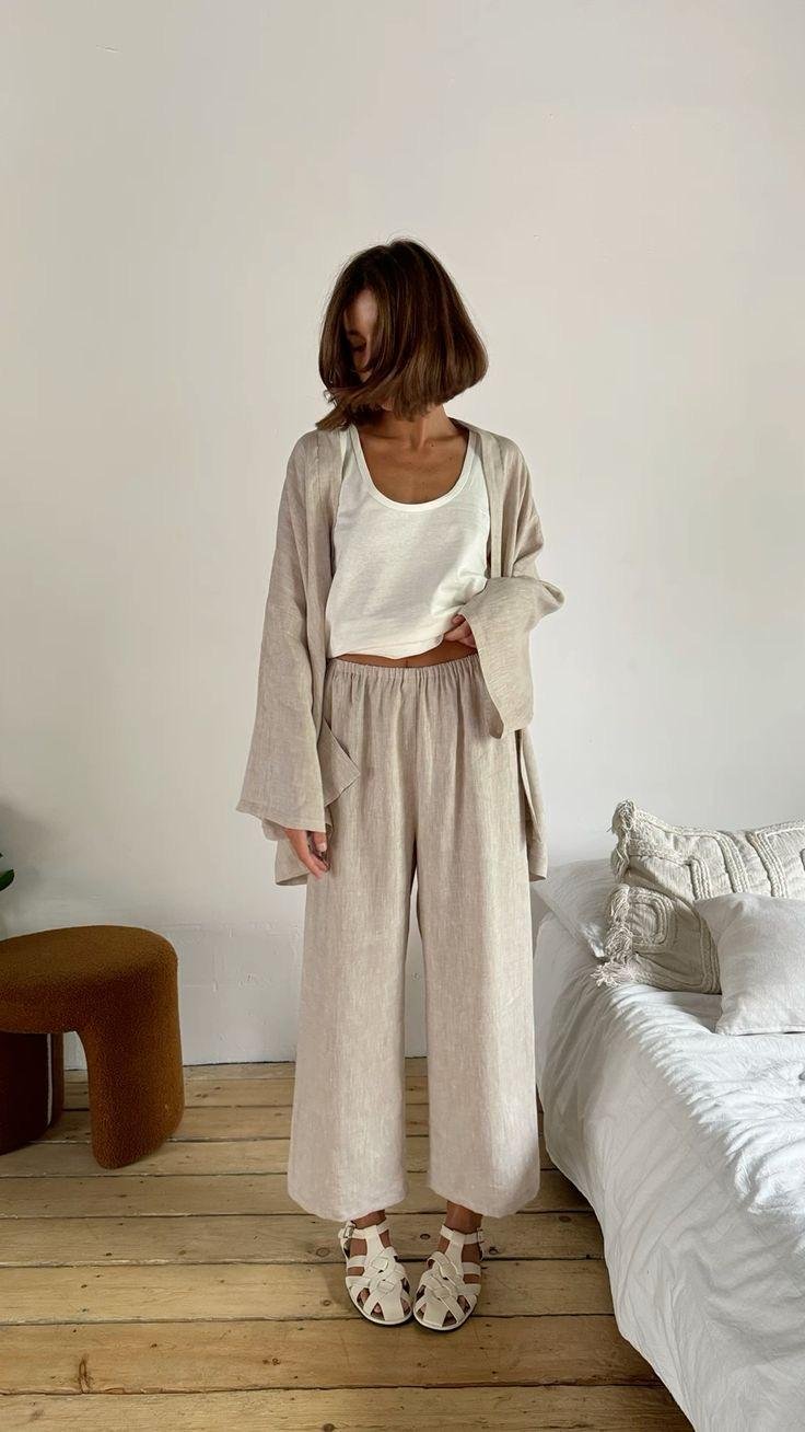 Linen Cardigan and Pants