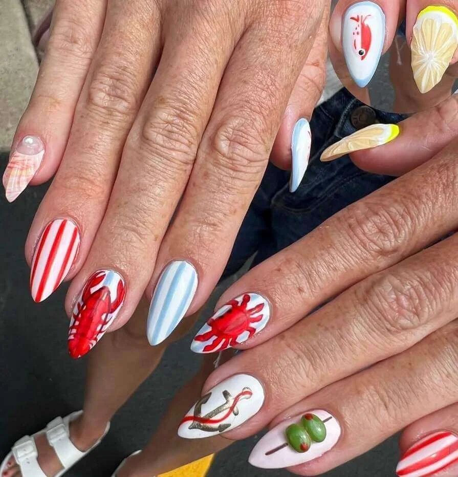 Lobster and Anchor Nails