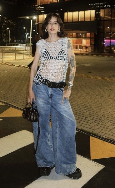 Mesh top, grunge edge
