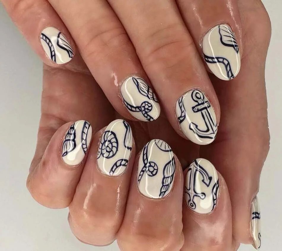 Navy Anchor Nails
