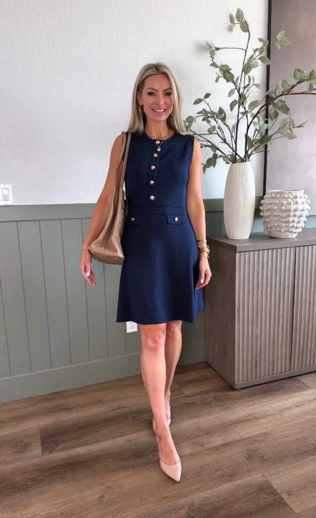 Navy Sleeveless Dress