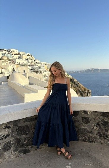 Navy Tiered Maxi