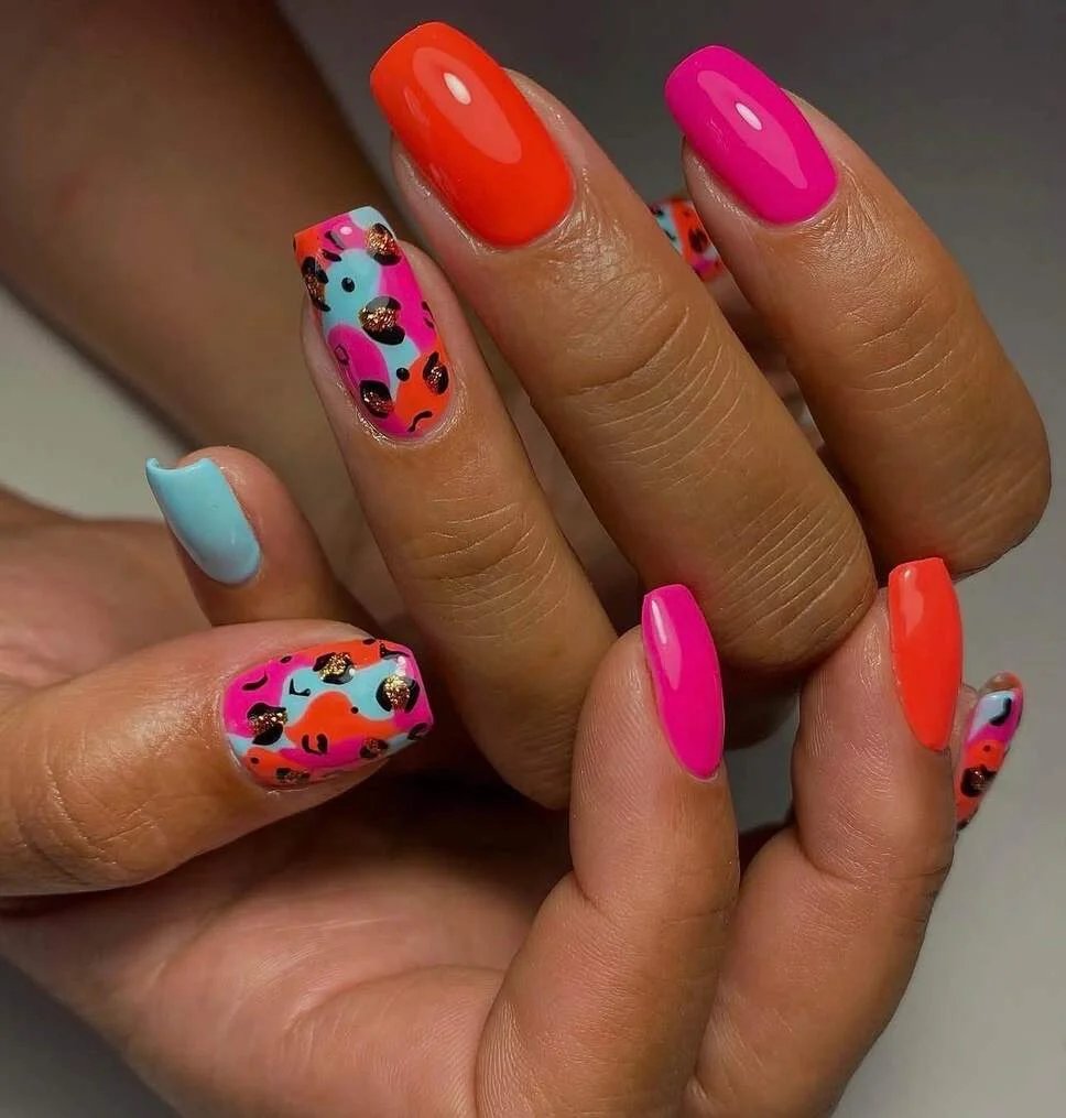 Neon Pop Art Nails