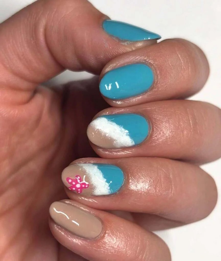 Ocean Wave Nail Design