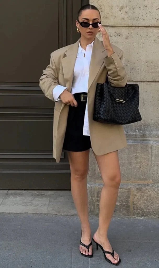 Oversized Blazer with Shorts