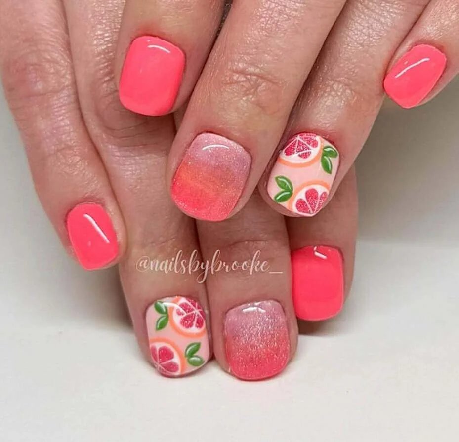 Pink grapefruit design