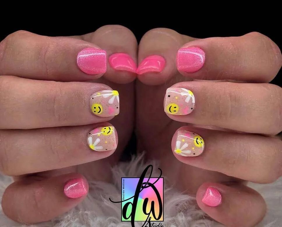 Pink notebook nails