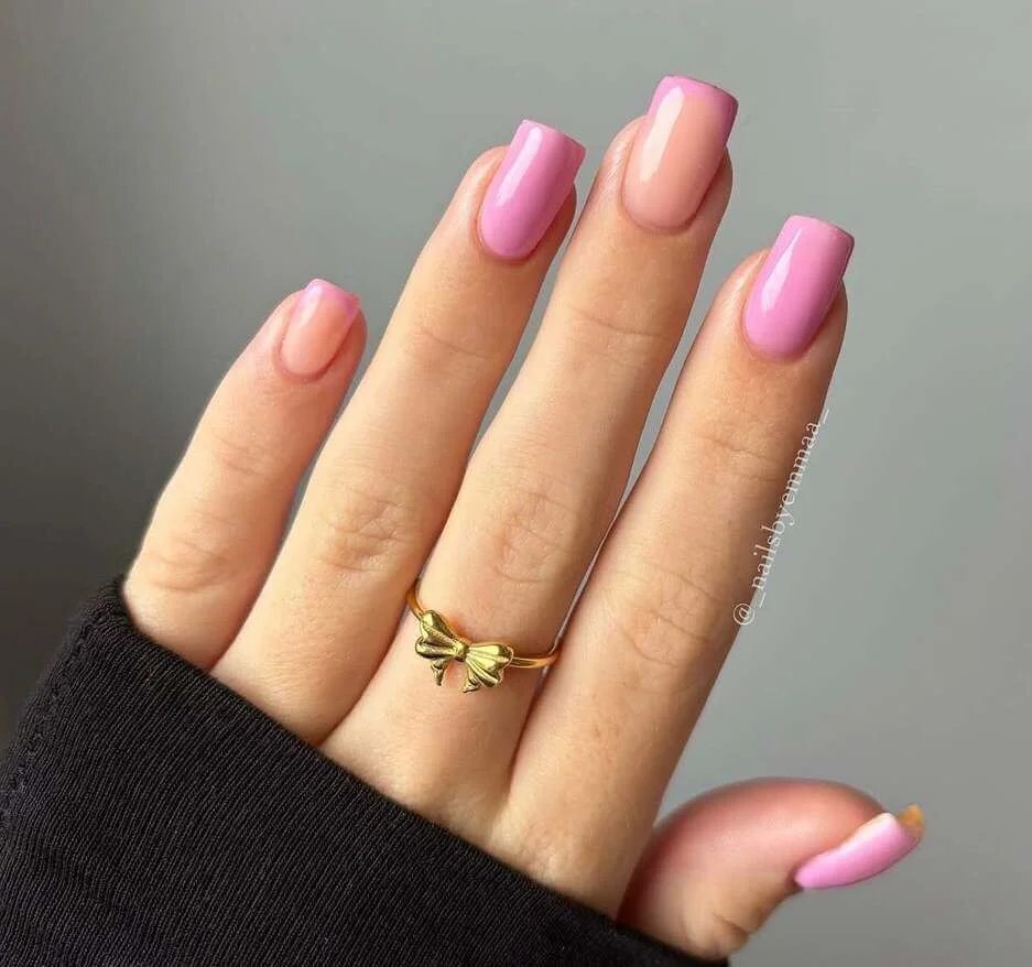 Pink Ombre Nails