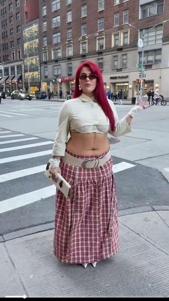 Plaid Maxi Skirt Outfit
