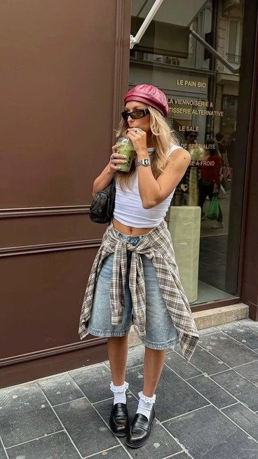 Plaid Shirt Waist Wrap
