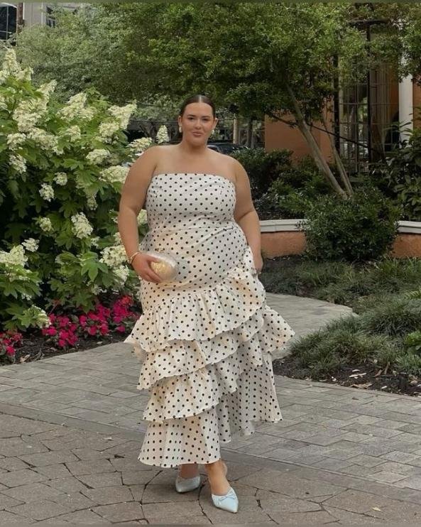 Polka dot ruffle dress