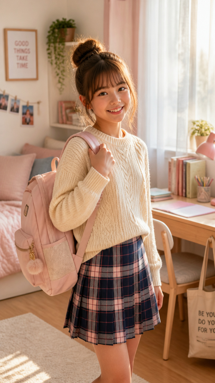 Top Knot with Bangs