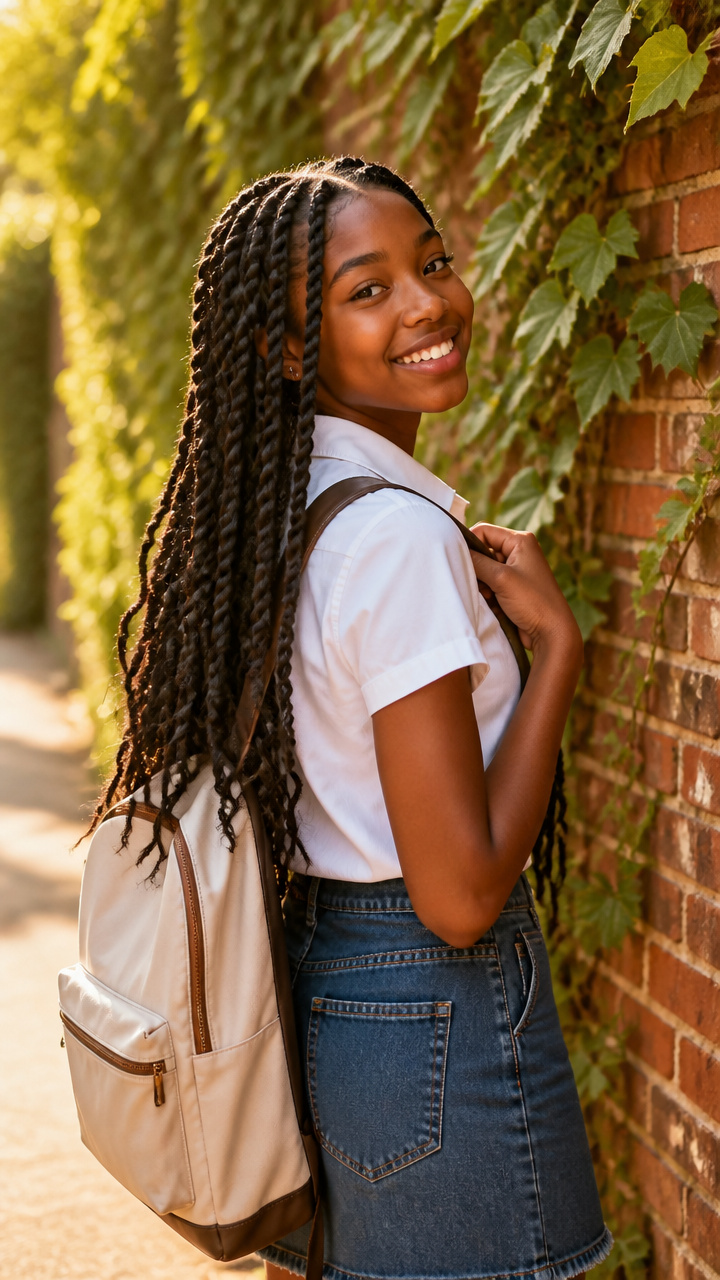 Two-Strand Twists Down Back