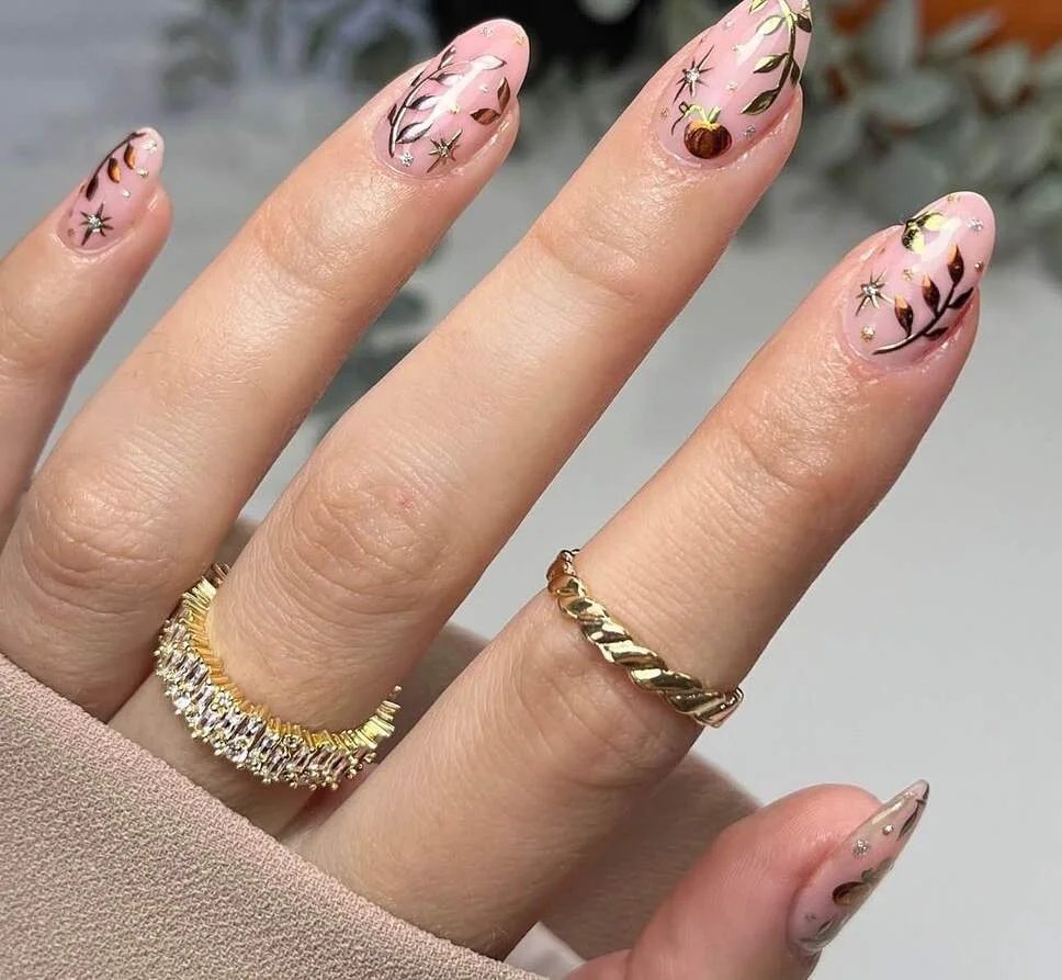 Pumpkin floral accents